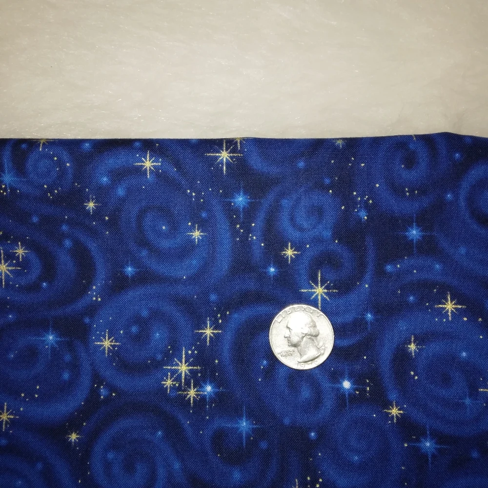 FABRIC Robert Kaufman Stargazers In midnight, 2 Yards